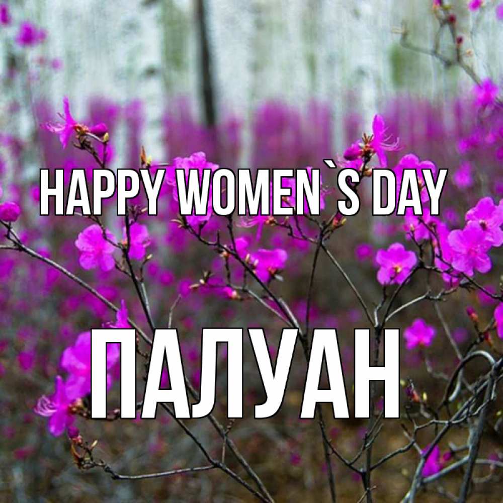 Greetings card с именем, ПАЛУАН happy women`s day дикие цветы Greetings with text for free download 